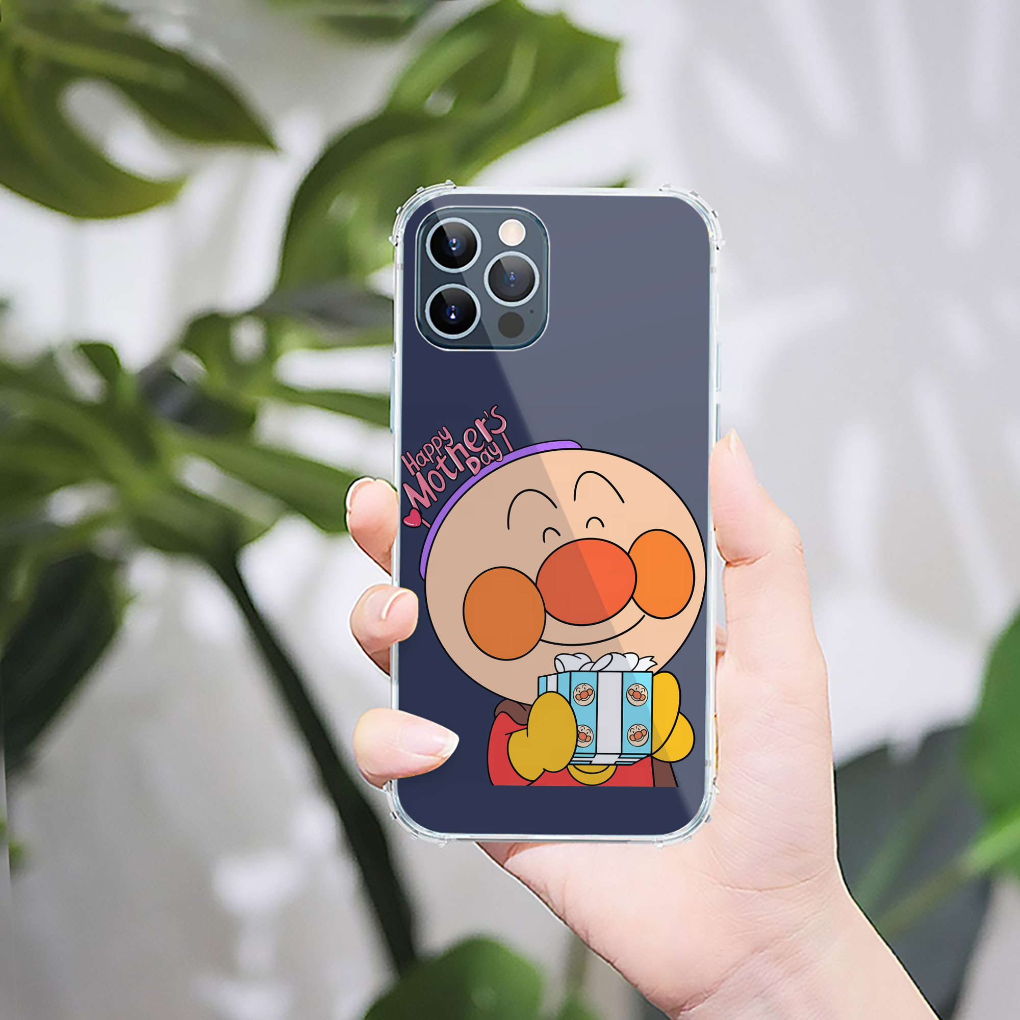 （画像用） アンパンマン Anpanman 【iPhone 12シリーズ対応】透明スマホケース（クリアソフトケース）